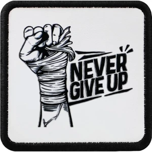 V1 Never Give Up - 1 Kod Logolu Unisex Beyaz-Siyah Bench (Patch)