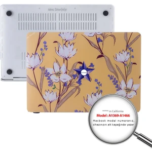 Macbook Air Kılıf 13 inç Flower04 (Eski USB'li Model 2010-2017) A1369 A1466 ile Uyumlu