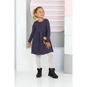 LUSANA 3019 3-7 YAŞ AYICIK OYUNCAK DETAYLI KIŞLIK ELBİSE - KIZ ÇOCUK ELBİSE