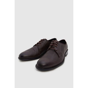 D'S Damat Kahverengi Desenli Klasik Deri Ayakkabi 1HF099551081M