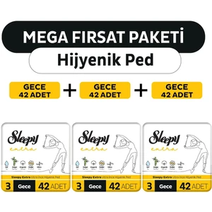 Extra Ultra Ince Hijyenik Ped Mega Fırsat Paketi Gece 126 Adet