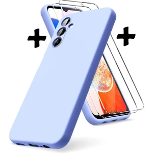 M.TK Moveteck Samsung Galaxy M34 Kılıf Silikon + 9h Tempereli Nano Cam 2'li Set Ekran Camı