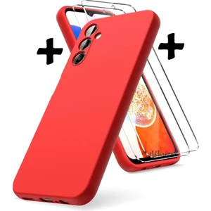 M.TK Moveteck Samsung Galaxy M34 Kılıf Silikon + 9h Tempereli Nano Cam 2'li Set Ekran Camı