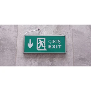 CT-9167 3 Watt Acil Çıkış Exıt Levhası (Aşağı) Ledli Şarjlı