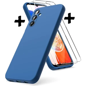 M.TK Moveteck Samsung Galaxy M34 Kılıf Silikon + 9h Tempereli Nano Cam 2'li Set Ekran Camı