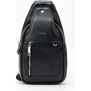 Tamer Tanca Erkek Hakiki Deri Siyah Body Bag Çanta 995 230204 Erk Canta SK23/24 Sıyah
