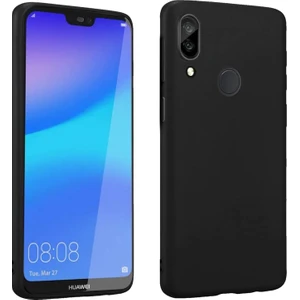 M.TK Moveteck Huawei P20 Lite Kılıf Silikon + 9h Tempereli Nano Cam 2'li Set Ekran Camı