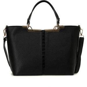 Cılt Aksesuarlı El 4fx Siyah Kadın El Çantası