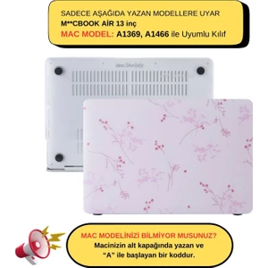 Macbook Air Kılıf 13 inç Flower05NL (Eski USB'li Model 2010-2017) A1369 A1466 ile Uyumlu