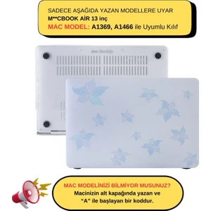 Macbook Air Kılıf 13 inç Flower05NL (Eski USB'li Model 2010-2017) A1369 A1466 ile Uyumlu