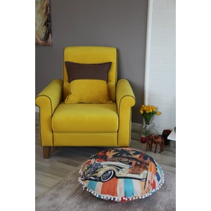 Rope Home Decor Yer Minderi Yuvarlak 70 cm Çap Içi Dolgulu