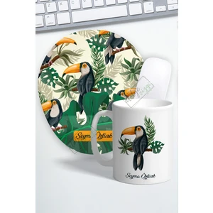 Atölye Çizgi Tukan Jungle Bilek Destekli Mouse Pad ve Kupa Bardak
