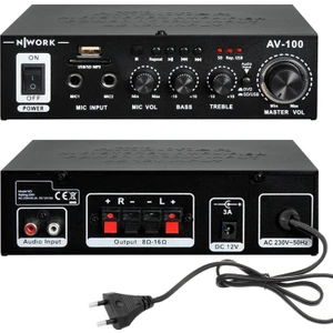Anfi 100W Bluetooth Usb/sd/mp3 12V/220V Nwork AV-100