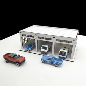 1/64 Ölçek Araçlar Için %100 Ahşap Tek Katlı (Işıksız) Diorama