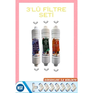 Inline Filtre Kapalı Kasa Su Arıtma Cihazları İçin Uyumlu Filtre Seti