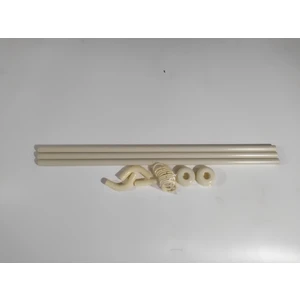 Banyo Duş Perde Borusu Köşe Boru Banyo Askısı Demiri Krem Metal