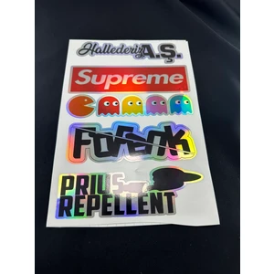 Hologram Arka Cam Sticker Etiket Model 003