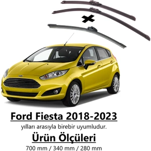 Ford Fıesta 8 Ön ve Arka Muz Aerodinamik Silecek Takımı (2018-2023)