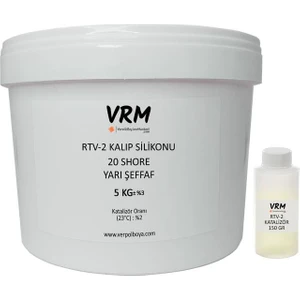 VRM Vernikrecinemarketi Rtv-2 Yarı Şeffaf - Kalıp Silikonu (20 Shore) 5 kg