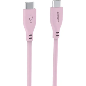 Type-C To Type-C Silikon Pd Hızlı Şarj Kablosu Pembe