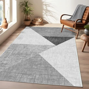 Yıkanabilir Halı Mutfak Kaymaz Dod Taban Leke Tutmaz Ev Halısı Gri-Gümüş