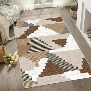 Yıkanabilir Halı Mutfak Kaymaz Dod Taban Leke Tutmaz Ev Halısı Kahverengi