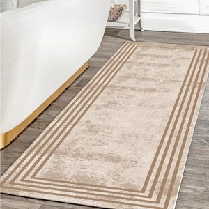 Yıkanabilir Yolluk Mutfak Kaymaz Dod Taban Leke Tutmaz Ev Koridor Yolluk Bej-Kahve