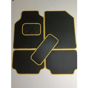 Üniversal Oto Halı Keçe Malzeme Paspas 5 Parça Kaymaz Siyah Kalın Malzeme