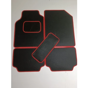 Üniversal Oto Halı Keçe Malzeme Paspas 5 Parça Kaymaz Siyah Kalın Malzeme