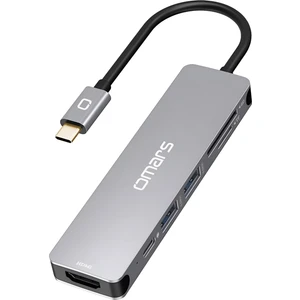 6 Port Type-C USB 3.1 Pd 4K HDMI Video Transferi Sd/tf Kart Uyumlu Hub Dönüştürücü Adaptör