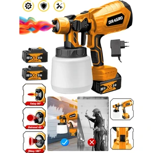 Alman 999 Vf 20 Ah Çift Akülü Boya Tabancası Püskürtme Ilaçlama Makinesi