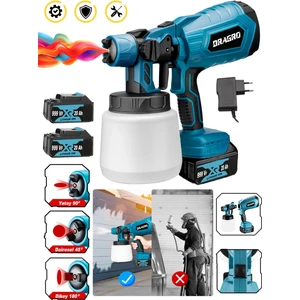 Alman 999 Vf 20 Ah Çift Akülü Boya Tabancası Püskürtme Ilaçlama Makinesi