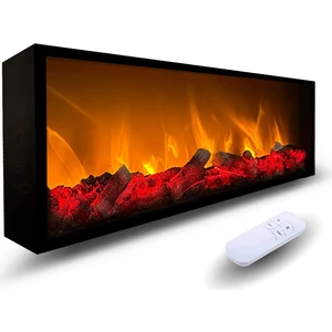 Arif Şömine Dekoratif Elektrikli Şömine - 70CM x 25CM x 15CM - Farklı Renk Mod'ları, Kumandalı, Bluetooth Hoparlör