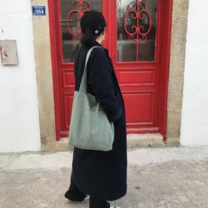 Sumicorn Design Pötikareli Çevre Dostu Bez Çanta,cepli Keten Kol ve Omuz Çantası,bez Alışveriş Çantası