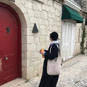 Sumicorn Design Pötikareli Çevre Dostu Bez Çanta,cepli Keten Kol ve Omuz Çantası,bez Alışveriş Çantası