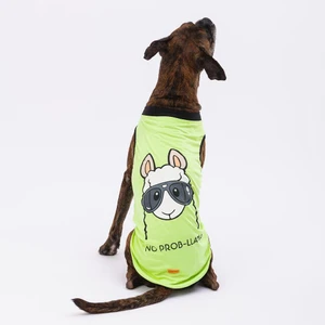Green No Prob-Llama Orta-Büyük Irk Köpek T-Shirtü (11 Kg-45 kg Arasına Uygun)