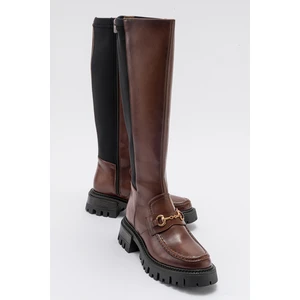 Chapel Taba Cilt Tokalı Streç Detaylı Kadın Çizme