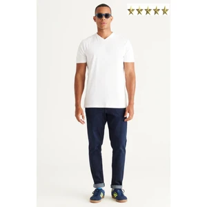3A Moda Basic  Pamuklu V Yaka Kısa Kollu T-Shirt
