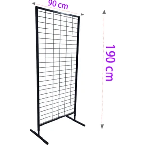 Gri Dekor 90X190 cm Ayaklı Tel Pano Stant, Aksesuar Standı, Telefon Aksesuar Standı, Çoraplık, Ayakkabı Standı