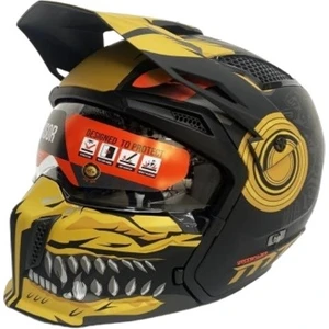 Mt Helmets mt Streetfighter Sv Aztec B3 Mat Siyah/sarı Motosiklet Kaskı