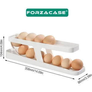 2 Katlı Otomatik Buzdolabı Yumurta Standı Organizer Yumurtalık Rafı Saklama Kabı - FC327
