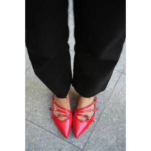 Mona Kırmızı Şerit Detaylı Kadın Babet