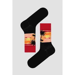 Erkek Red Sunset Siyah Soket Çorap