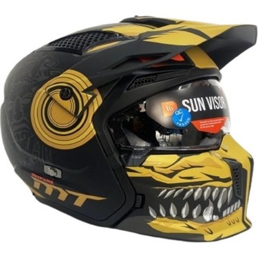Mt Helmets mt Streetfighter Sv Aztec B3 Mat Siyah/sarı Fiyatı