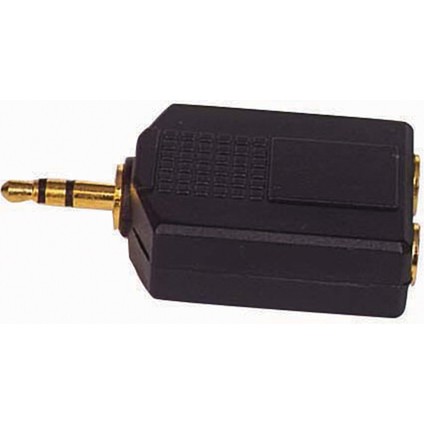 3.5 mm Stereo Erkek - 2x6.3 mm Stereo Dişi Çevirici Jack Dönüştürücü