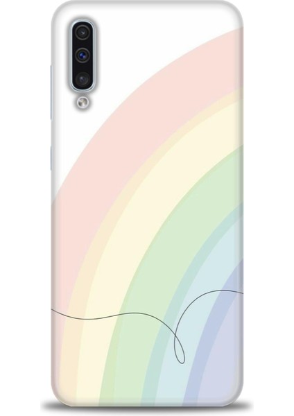Samsung Galaxy A50 Kılıf Hd Baskılı - Soft Gökkuşağı