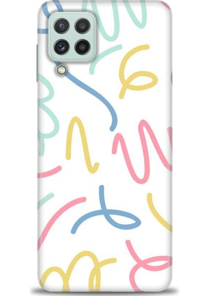 Samsung Galaxy A22 Kılıf Hd Baskılı - Renkli Çizgiler