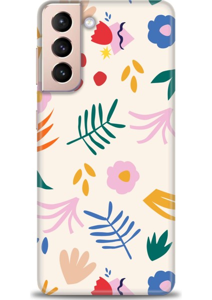 Samsung Galaxy S21 Plus Kılıf Hd Baskılı - Renkli Dallar