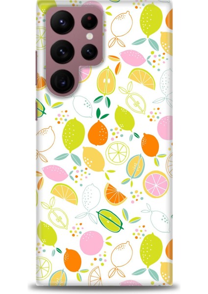 Samsung Galaxy S25 Ultra Kılıf Hd Baskılı - Renkli Limonlar