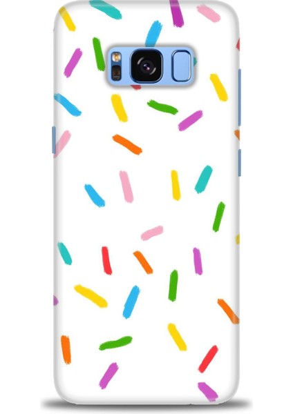 Samsung Galaxy S8 Kılıf Hd Baskılı - Renkli Konfeti